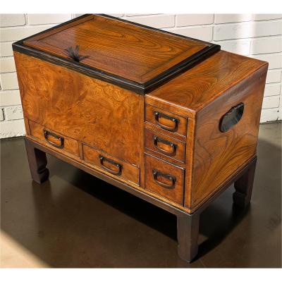 Antique Japanese Hibachi Side Table
