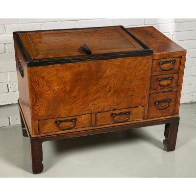 Antique Japanese Hibachi Side Table