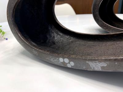 Antique Japanese Iron Stirrups with Silver Inlay