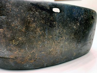 Antique Japanese Iron Stirrups with Silver Inlay