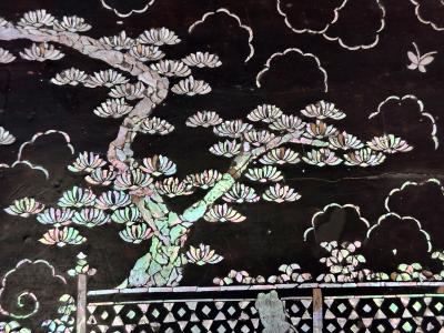 Antique Japanese Lacquer and Inlay Kang Table from Ryukyu Island