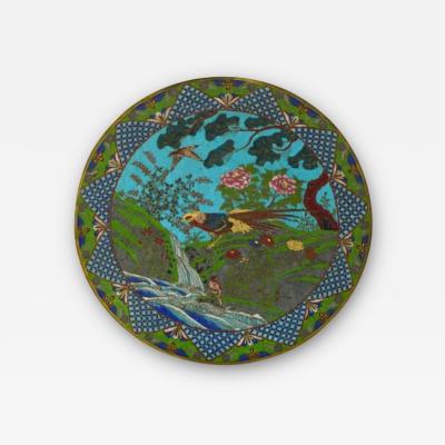 Antique Japanese Meiji Era Cloisonne Enamel Plate