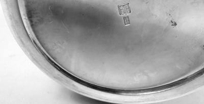 Antique Japanese Meiji Silver Daisy Vase with Applied Gold Flowers