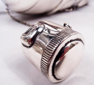 Antique Japanese Meiji Silver Firewater Dragon Cocktail Shaker