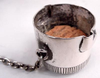 Antique Japanese Meiji Silver Firewater Dragon Cocktail Shaker