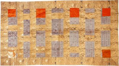 Antique Japanese Silk Kesa Monks Robe with Patchwork Meiji Era