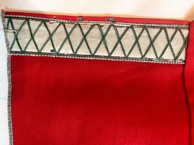 Antique Japanese Textile Art Campaign Jacket Jinbaori with Mon