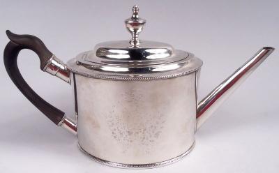 Antique John Burger New York Federal Classical Silver Teapot C 1790