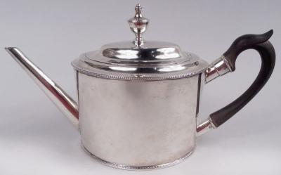 Antique John Burger New York Federal Classical Silver Teapot C 1790