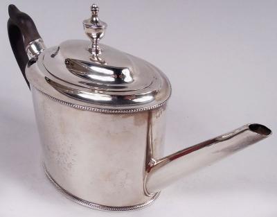 Antique John Burger New York Federal Classical Silver Teapot C 1790
