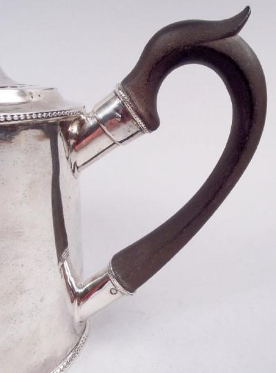 Antique John Burger New York Federal Classical Silver Teapot C 1790