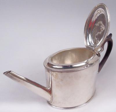 Antique John Burger New York Federal Classical Silver Teapot C 1790
