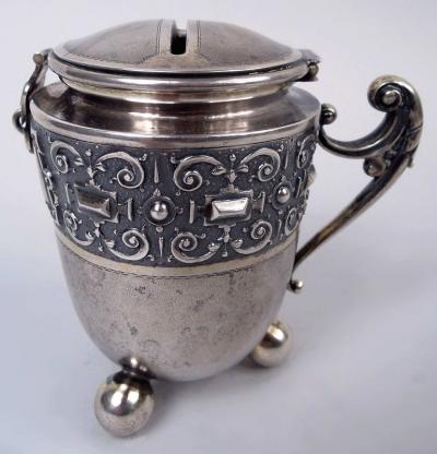 Antique Judaica German Classical Silver Tzedakah Poor Box