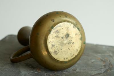 Antique Jug in Heavy Solid Cast Brass 19th Century