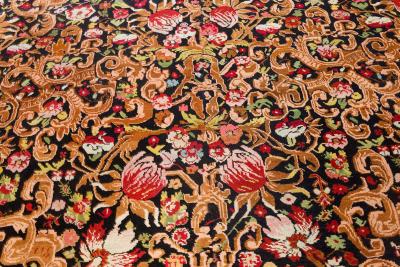 Antique Karabagh Floral Colorful Handmade Wool Rug