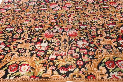 Antique Karabagh Floral Colorful Handmade Wool Rug