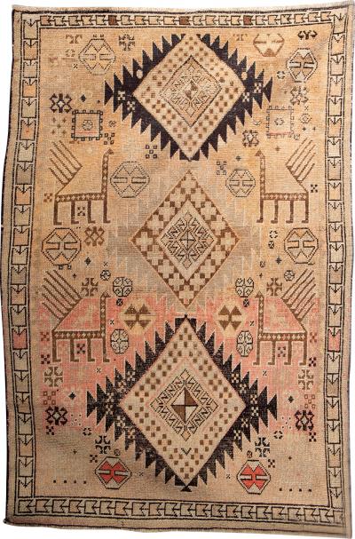 Antique Karabakh wool rug