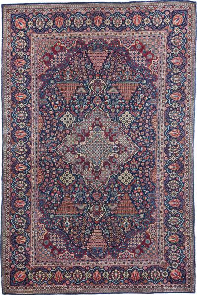 Antique Kashan Dabir Rug 4 4 x 6 8 