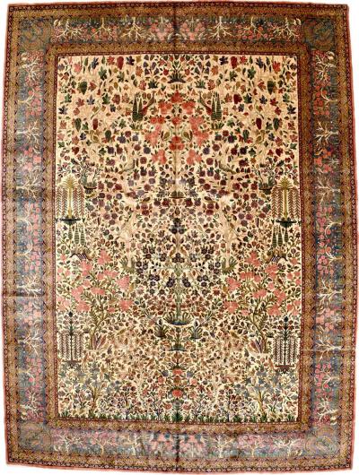 Antique Kashan Rug 11 2 x 15 1 