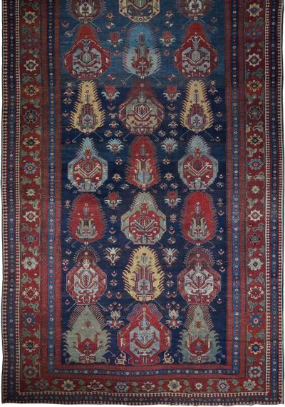 Antique Kazak Azarbayjan Rug 10 6 x 17 8 