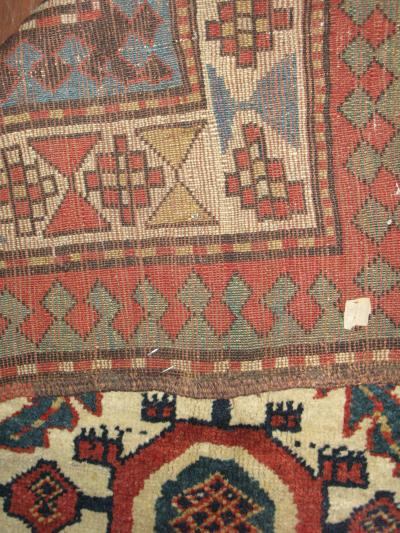 Antique Kazak Caucasian Runner 310 x 111
