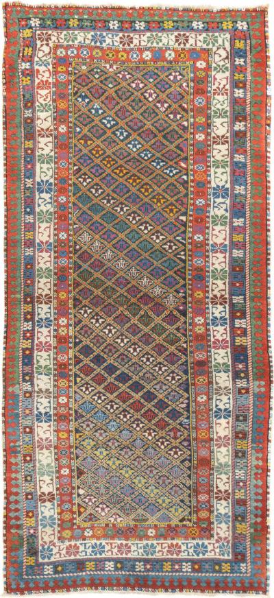Antique Kazak Rug 3 7 x 7 7 