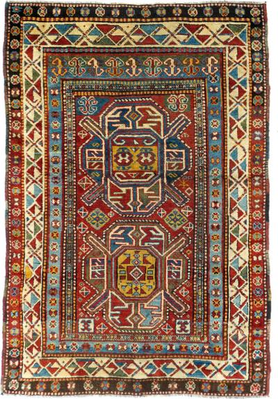 Antique Kazak Rug 4 0 x 5 10 