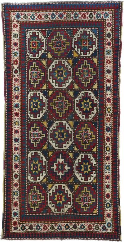 Antique Kazak Rug 4 0 x 7 8 