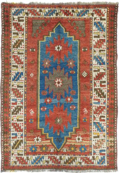 Antique Kazak Rug 4 1 x 5 8 
