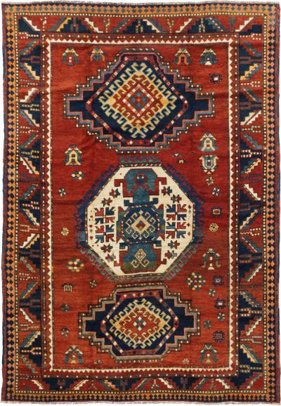 Antique Kazak Rug 4 11 x 7 1 