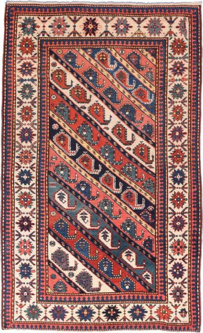 Antique Kazak Rug 4 2 x 6 11 