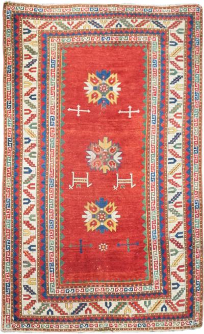 Antique Kazak Rug 4 5 x 7 3 