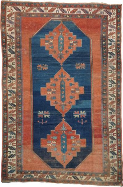 Antique Kazak Rug 5 8 x 8 6 