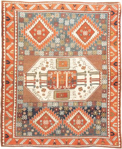 Antique Kazak Rug 6 8 x 7 11 