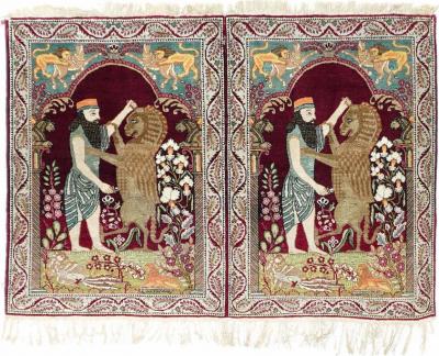 Antique Kerman Rug 2 9 x 4 2 