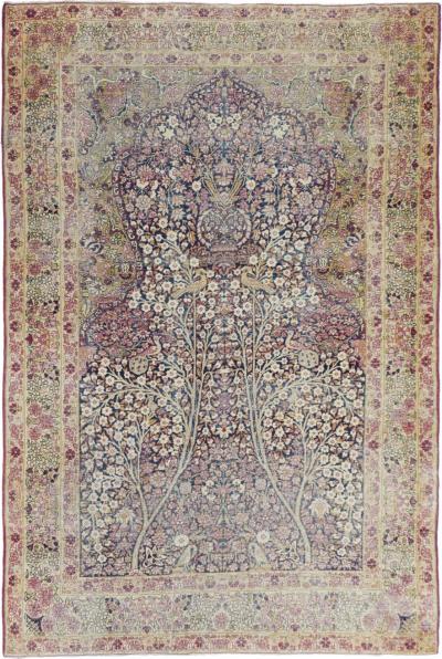 Antique Kerman Rug 4 3 x 6 6 