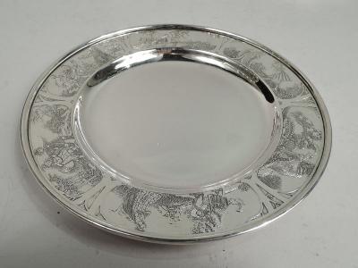 Antique Kerr American Art Nouveau Sterling Silver Fairytale Baby Set