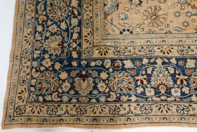 Antique Khorassan Botanic Design Handmade Wool Rug