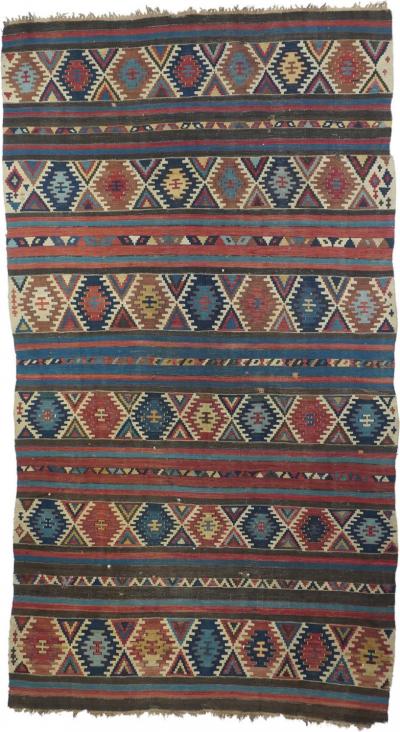 Antique Kilim Rug 5 9 x 10 5 