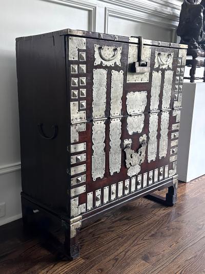 Antique Korean Bandaji Chest Pyongyang Joseon Dynasty