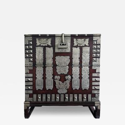 Antique Korean Bandaji Chest Pyongyang Joseon Dynasty