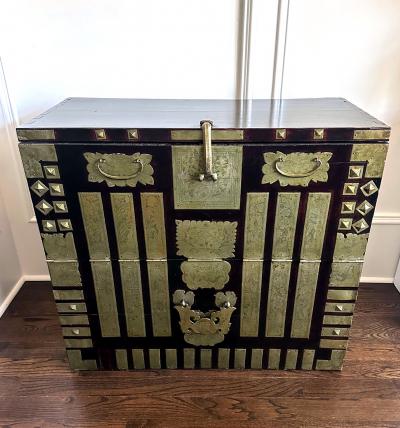 Antique Korean Bandaji Chest Pyongyang Province Joseon Dynasty
