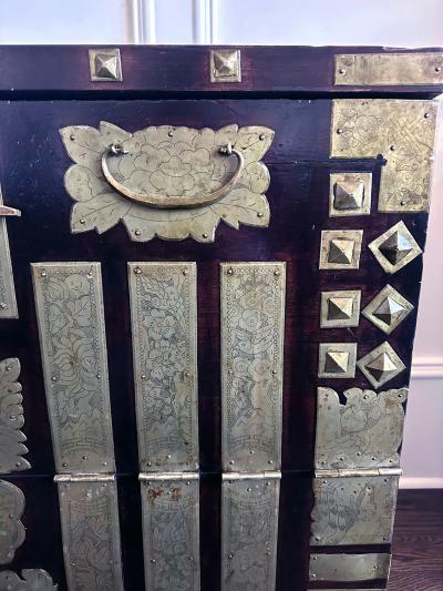 Antique Korean Bandaji Chest Pyongyang Province Joseon Dynasty