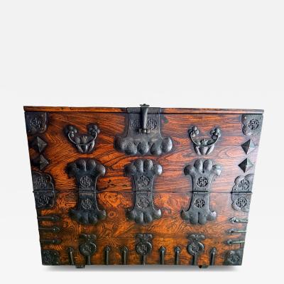 Antique Korean Bandaji with Expressive Grains from Jeju Do Island