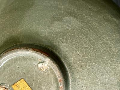 Antique Korean Ceramic Bowl with Carved Design Goryeo Dynasty