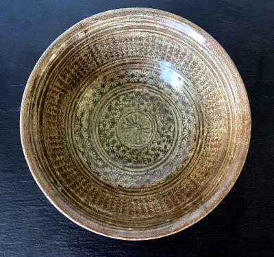 Antique Korean Ceramic Buncheong Bowl Joseon Dynasty