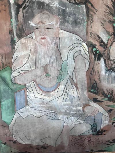 Antique Korean Folk Painting of Mountain Spirit Joseon Dynasty