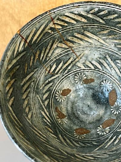 Antique Korean Mishma Tea Bowl Chawan Joseon Dynasty