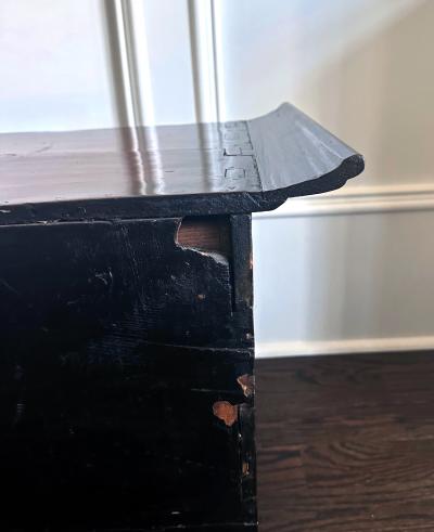 Antique Korean Scholar Book Storage Chest with Buddhism Symbols