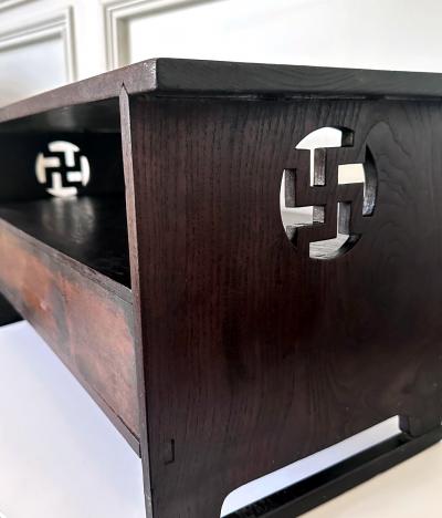 Antique Korean Sutra Desk with Buddhism Symbol Joseon Dynasty